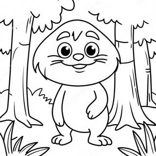 Cute Lorax With Trees Coloring Page 15722-12858