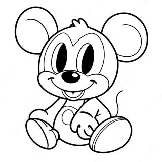 Adorable Baby Mickey Mouse Coloring Page 1572-1369