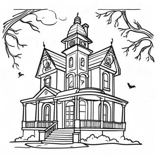 Haunted Mansion Coloring Pages