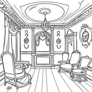 Spooky Haunted Mansion Interior Coloring Page 15742-12878