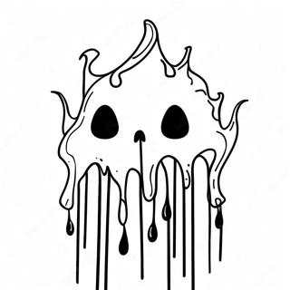 Spooky Blood Dripping Coloring Page 15752-12886