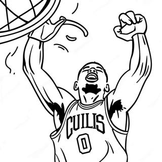 Jayson Tatum Dunking Basketball Coloring Page 15761-12894