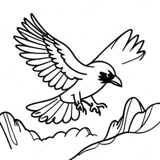 Majestic Ravens In Flight Coloring Page 15772-12900