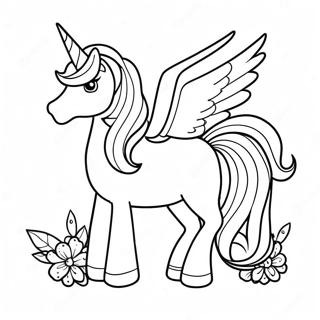 Purple Unicorn Coloring Page 15781-12907