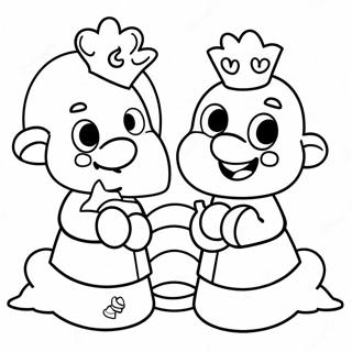 Cute Cartoon Chess Characters Coloring Page 15812-12938