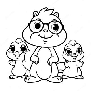 Alvin And The Chipmunks Coloring Pages