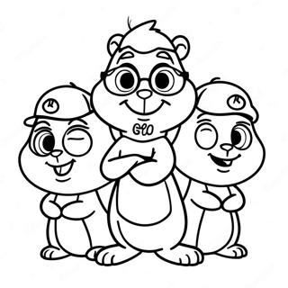 Alvin And The Chipmunks Coloring Page 1581-1375