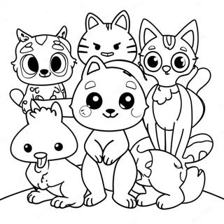 Fun Collaborative Coloring Page With Animals 15822-12948