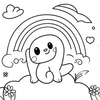 Rainbow Friends Red Coloring Pages