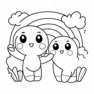 Cute Rainbow Friends Red Character Coloring Page 15832-12952