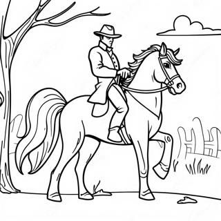 Spooky Headless Horseman Coloring Page 15842-12955