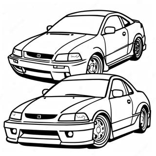 Honda Civic Coloring Page 15851-12964