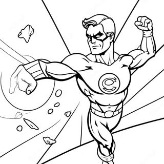 Green Lantern In Action Coloring Page 15872-12987