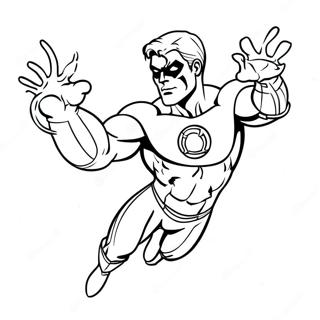 Green Lantern In Action Coloring Page 15872-12988