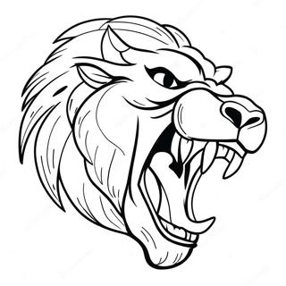 Fierce Beast Roaring Coloring Page 15882-12990