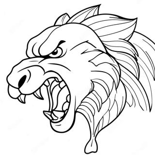 Fierce Beast Roaring Coloring Page 15882-12991