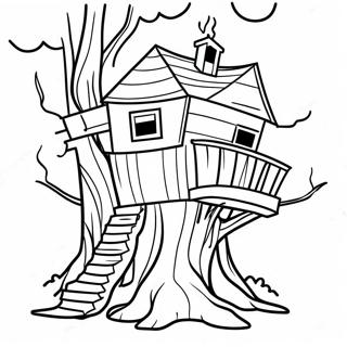 Tree House Coloring Pages