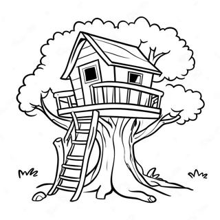 Tree House Adventure Coloring Page 15911-13008