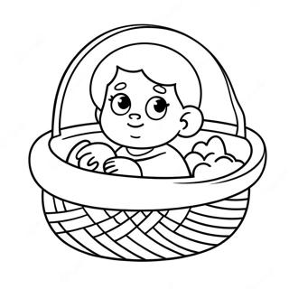 Baby Moses In The Basket Coloring Page 15921-13018