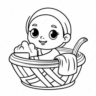 Baby Moses In The Basket Coloring Page 15921-13020