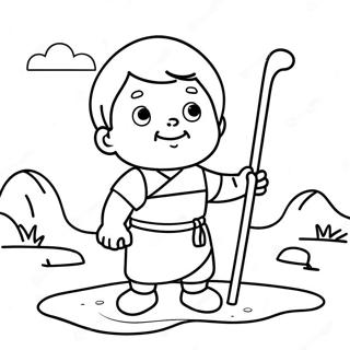 Adventurous Baby Moses Coloring Page 15922-13023