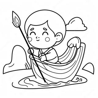 Adventurous Baby Moses Coloring Page 15922-13024