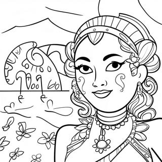 Colorful Rio Carnival Scene Coloring Page 1592-1385