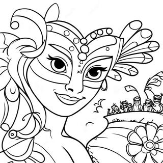 Colorful Rio Carnival Scene Coloring Page 1592-1386