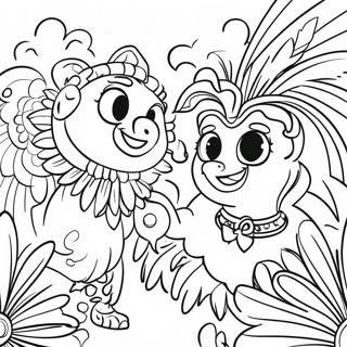 Colorful Rio Carnival Scene Coloring Page 1592-1388