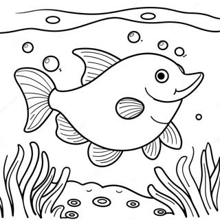 Catfish Underwater Scene Coloring Page 15941-13036