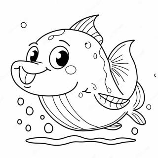 Funny Catfish With A Big Smile Coloring Page 15942-13038