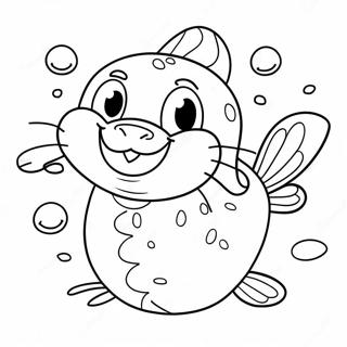 Funny Catfish With A Big Smile Coloring Page 15942-13039