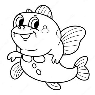 Funny Catfish With A Big Smile Coloring Page 15942-13040