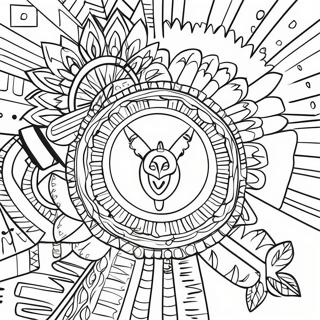 Traditional Native American Symbols Coloring Page 15972-13062