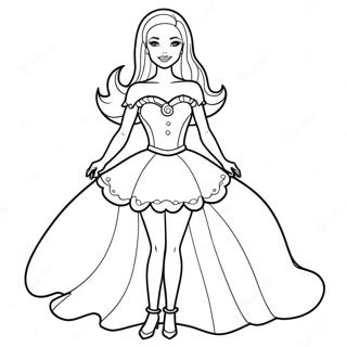 Barbie Halloween Costume Coloring Page 15981-13066