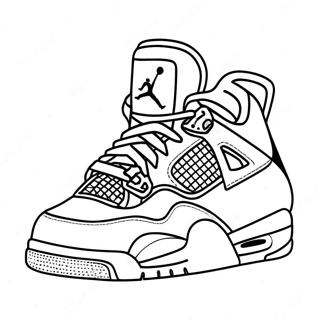 Jordan 4 Sneaker Coloring Pages