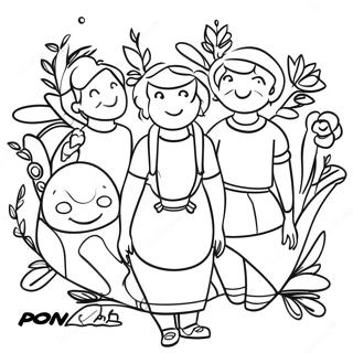 Friends Art Lab Banner Coloring Page 16021-13098