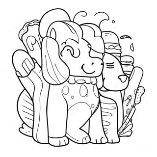 Friends Art Lab Banner Coloring Page 16021-13099