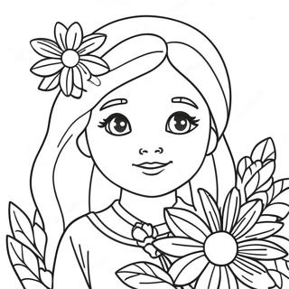 Flower Girl Coloring Pages