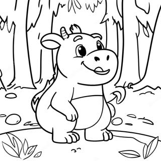 Friendly Gruffalo In The Forest Coloring Page 16062-13133