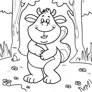 Friendly Gruffalo In The Forest Coloring Page 16062-13134