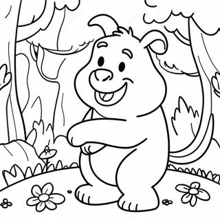 Friendly Gruffalo In The Forest Coloring Page 16062-13135