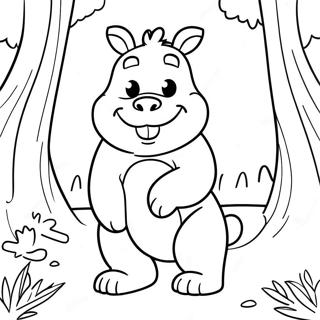 Friendly Gruffalo In The Forest Coloring Page 16062-13136