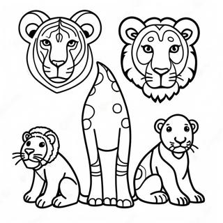 African Animals Coloring Page 16091-13156