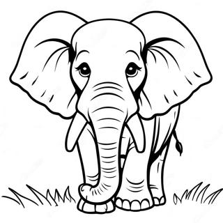 Majestic African Elephant Coloring Page 16092-13157