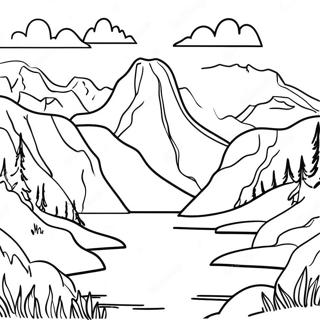 Majestic Mountains National Park Coloring Page 16112-13186