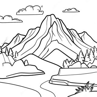 Majestic Mountains National Park Coloring Page 16112-13188