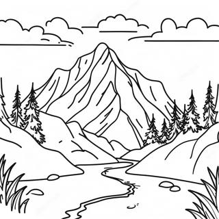 Realistic Landscape Coloring Pages