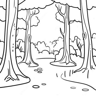 Serene Forest Landscape Coloring Page 16122-13180