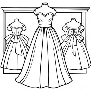 Fashionable Dress Coloring Page 1612-1403